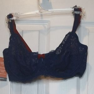 NWT Gillian & O'Malley blue lace bra